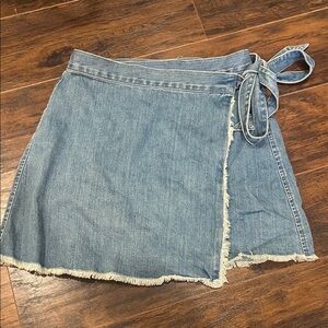 Madewell Denim Wrap Skirt